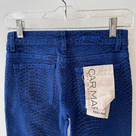 NWT Blue Snakeskin Carmar LF Jeans Mid Rise 25 - Picture 2 of 11